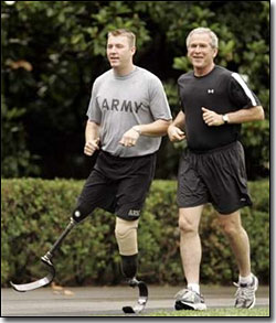 Begge and President Bush Jogging