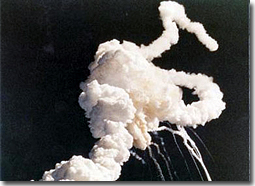 Challenger 73 seconds after liftoff