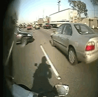Animated Motorcycle Crash