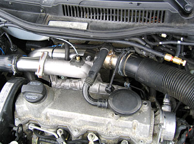 Rally Golf's modified intake and exhaust